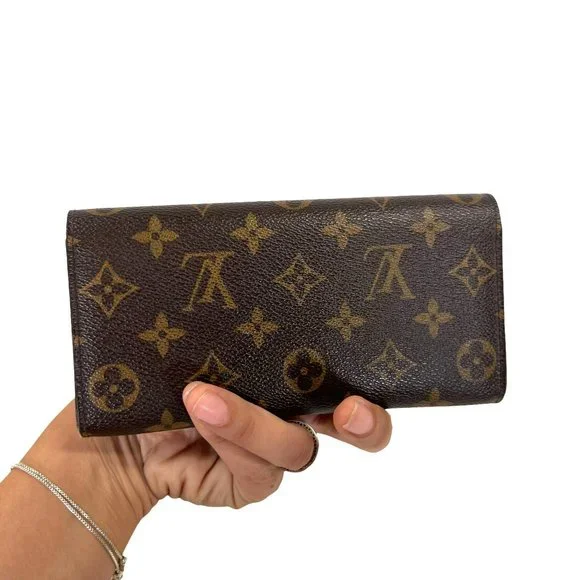 Authentic Louis Vuitton Wallet Long Emily Bifold Purse Monogram LV Vintage - Picture 8 of 14